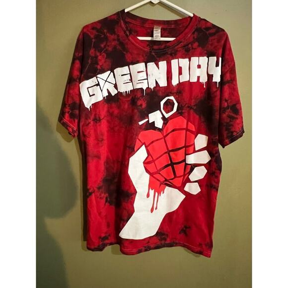 GREEN DAY American Idiot Punk/Alt-Rock Tie-Dyed T-Shirt. L - Picture 1 of 4